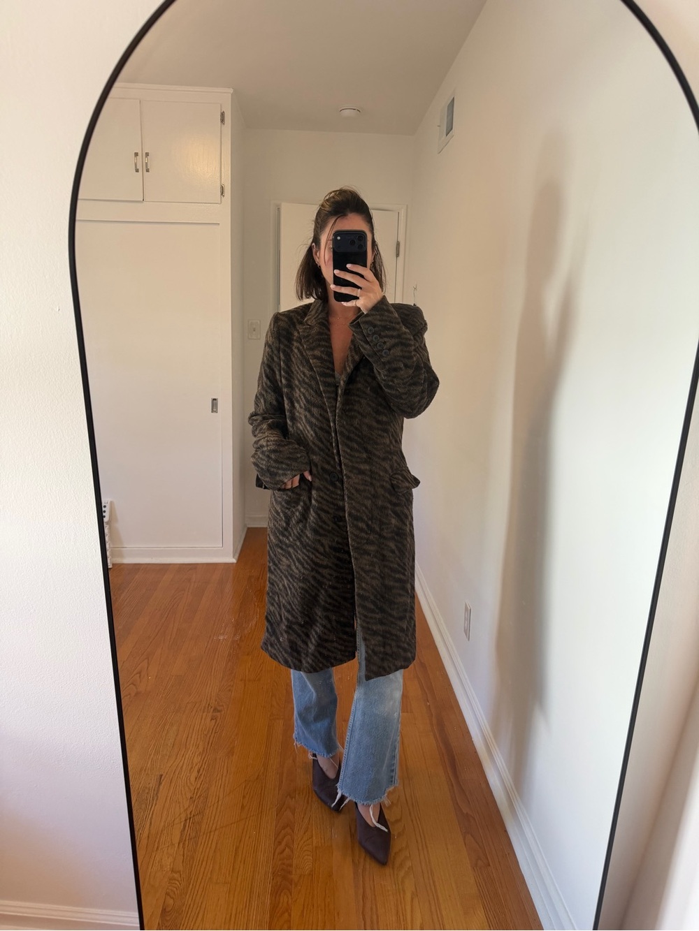 RTA Zebra Trench Coat